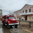 В Артемовском горело здание в центре города