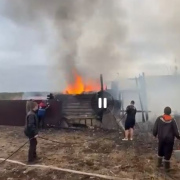 В Сосновом Бору сгорело 100 «квадратов» построек