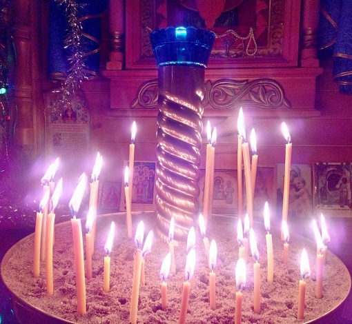 Свято-Троицкий храм в Красногвардейском в рождественские дни.