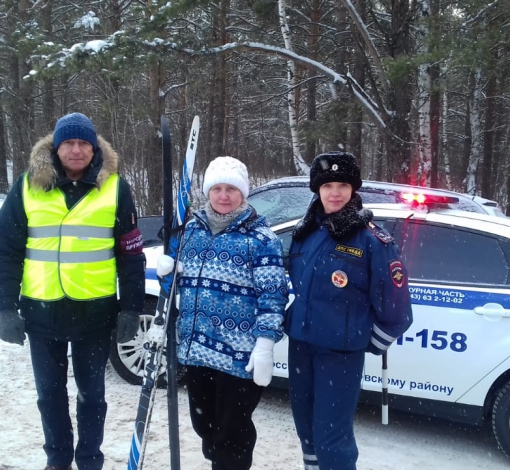 Сотрудники отдела МВД были и на лыжне, и на охране порядка.