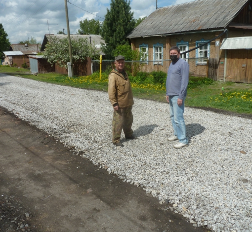 На грунтовой дороге появилось щебеночное покрытие