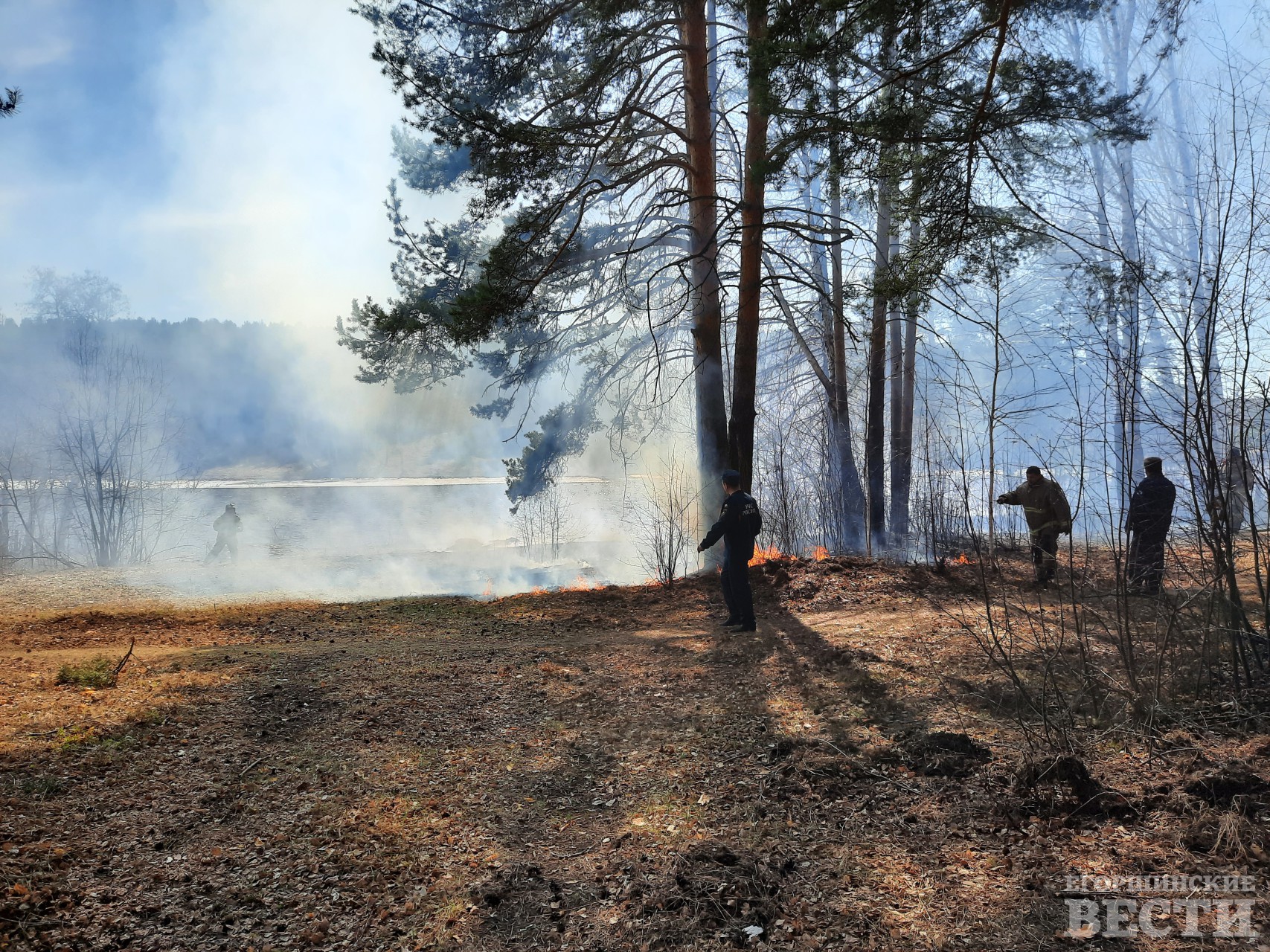 54 Пожарно- спасательный отряд борется с пламенем. Фото: Михаил Дудин, 