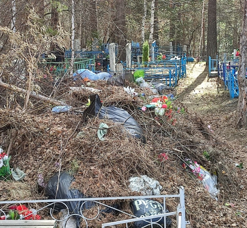 Горы мусора прибирающиеся создают сами. Когда их вывезут с кладбищ?