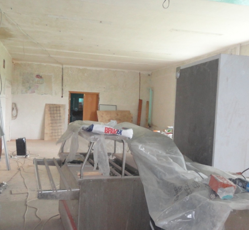 Ремонт в столовой школы Соснового Бора проводили  летом 2021 года.