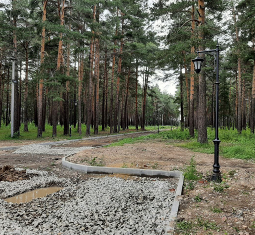 Пока в городском парке вот такая печальная картина. Отдыхать и окультуриваться здесь еще рано. 